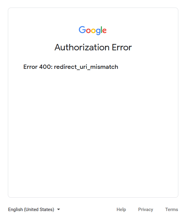 خطای 400: عدم تطابق URI تغییر مسیر.