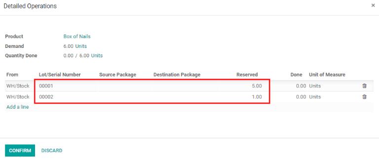 جزئیات عملیات برای انتقال که سری‌های ساخت میخ‌های در حال خروج را نشان می‌دهد.