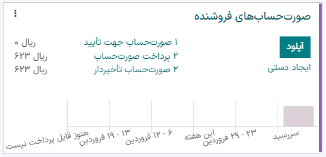 منوی تطبیق پرداخت‌ها در منوی کشویی.