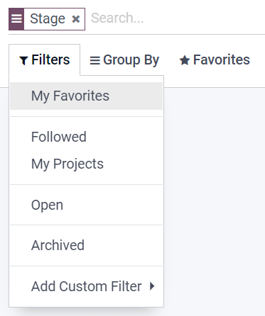نمای جستجوی مدل پروژه در حالت کانبان