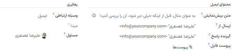 نمایی از تب تنظیمات برنامه بازاریابی با ایمیل سازمان‌یار بدون فعال بودن تنظیمات.