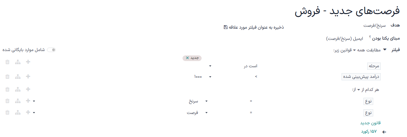 پیکربندی دامنه در یک کمپین اتوماسیون بازاریابی.