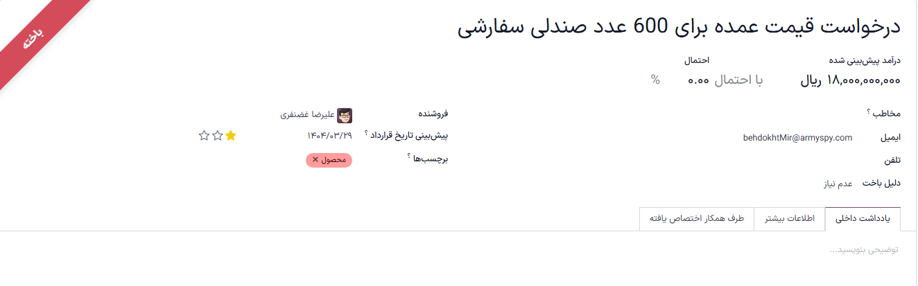 یک فرصت از دست رفته با درج بنر باخته.