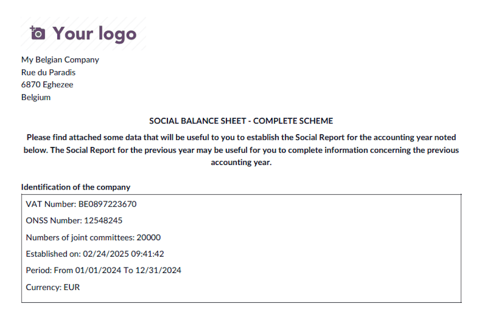 Social Balance Sheet PDF Header.