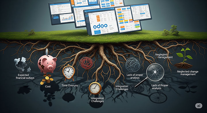دسته‌بندی هزینه‌های پنهان در پیاده‌سازی Odoo ERP