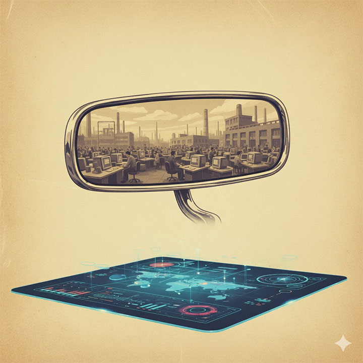 عبور از آینه‌ی عقب: ERP در قامت گزارش‌دهنده (The Rear-View Mirror Era)