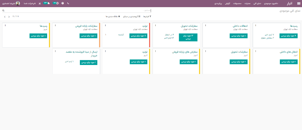 مدیریت موجودی